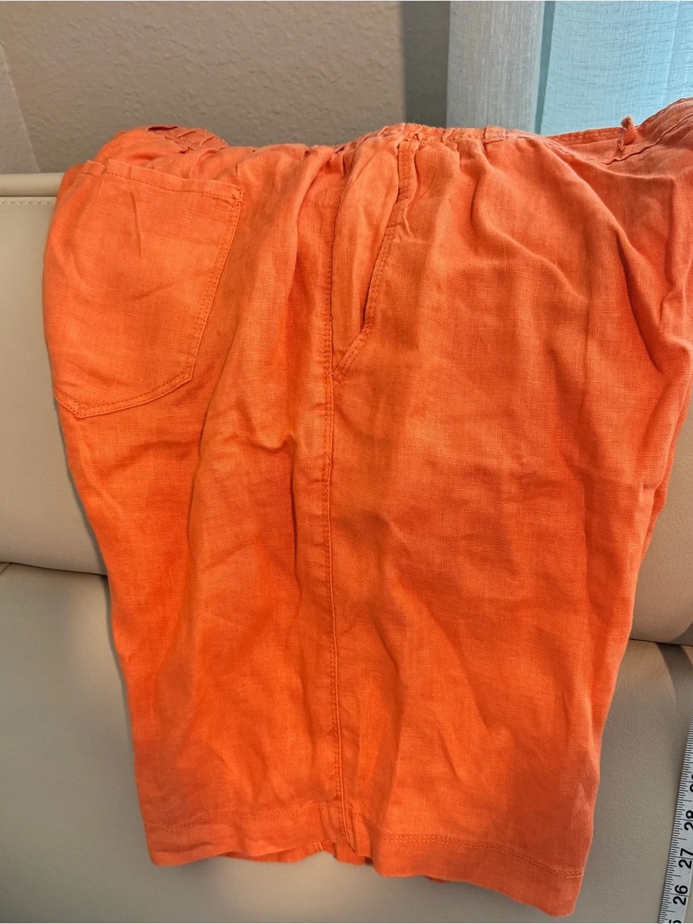 Tasso Elba Orange Flat-Front Casual Shorts